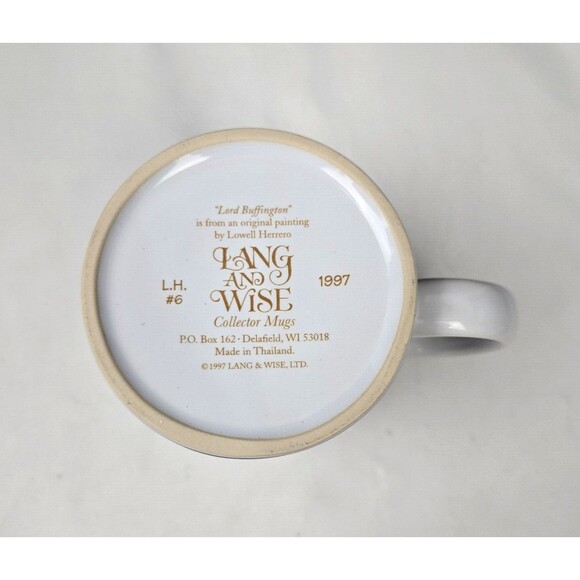 Vintage Lang & Wise Lord Buffington Cat Mug Lowell Herrero Painting 1997 NEW - Picture 10 of 16